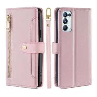 Funda magnética de cuero PU, funda con tapa, Reno 5 Pro 5G, cuerda colgante multifuncional - details 11