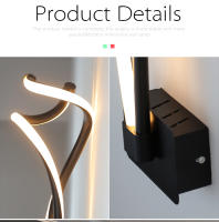 Lámpara LED de pared moderna para dormitorio, sala de estar, iluminación de pasillo interior, decoración de noche, AC85-265V, 24W - details 7