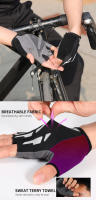 WEST BIKING-guantes de ciclismo reflectantes para hombre y mujer, manoplas de medio dedo para deporte, gimnasio, Fitness, bicicleta de carretera y montaña, Verano - details 7