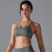 Sujetador deportivo cruzado, top sexy transpirable de secado rápido, sujetador de entrenamiento sin mangas para gimnasio - details 15