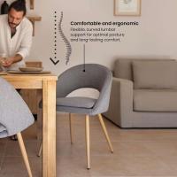 Pack de 2 sillas Acolchadas y tapizadas en Tela para salón, Comedor o Dormitorio - details 22