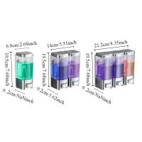 Dispensador de jabón líquido de 500ml, gran capacidad, ventana Visible, desinfectante de manos, sin perforaciones, montado en la pared, 1/2/3 Uds. - details 0