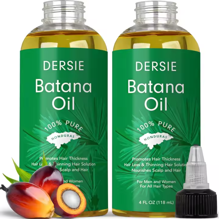 (Paquete de 2) para el crecimiento: Aceite crudo orgánico Dr. Sebi de Honduras 100% puro natural para cabello más grueso y fuerte - 4 FL OZ por - 1