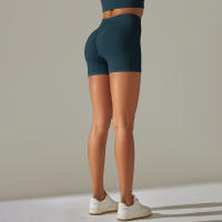Hamidou-pantalones cortos de Yoga para mujer, Shorts deportivos de cintura alta, sin costuras, con realce de glúteos, para gimnasio, entrenamiento de verano - details 26
