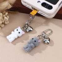 Llavero De Gato Flocado Lindo Colgante Para Teléfono Y Auriculares Adorno Para Bolsa Y Coche Joyería Regalo Para Todas Las Edades - details 7
