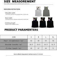 CORTEIZ Camisa casual con bordado de crucero Devil Island, camiseta básica sin mangas con cuello en V para deporte de baloncesto de verano para hombre, camiseta de fitness para parejas de moda de American High Street - details 10