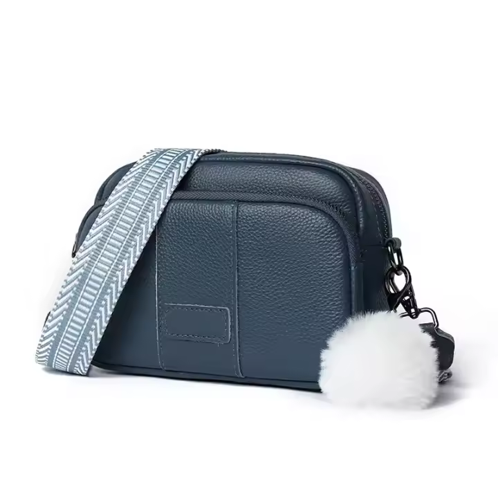 Cartera de mujer 100% de piel de vaca, bolso cruzado de cuero genuino de alta calidad, bolso de piel de vaca de lujo - 1