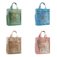 Bolsa de almacenamiento de libros portátil multiusos, bolsa de almacenamiento de arte transparente de mano, cremallera con asa, organizador de archivos A4 para estudiantes - details 1