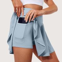 Verano Mujer Sprints tenis baile Fitness faldas cortas juvenil secado rápido sólido forro femenino cintura alta Mini faldas pantalones cortos - details 23