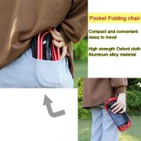 Silla para acampar al aire libre, silla plegable dorada de aleación de aluminio con bolsa, taburete, asiento, pesca, Camping - details 6