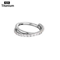 Piercing de titanio G23 con bisagras para mujer, aros de piedra cz para nariz, cartílago de la oreja, tragus, pendientes de hélice, piercing, joyería para el cuerpo - details 14