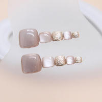 Uñas postizas cuadradas, uñas naturales irrompibles, simples, para ir de compras, viajar y salir - details 1