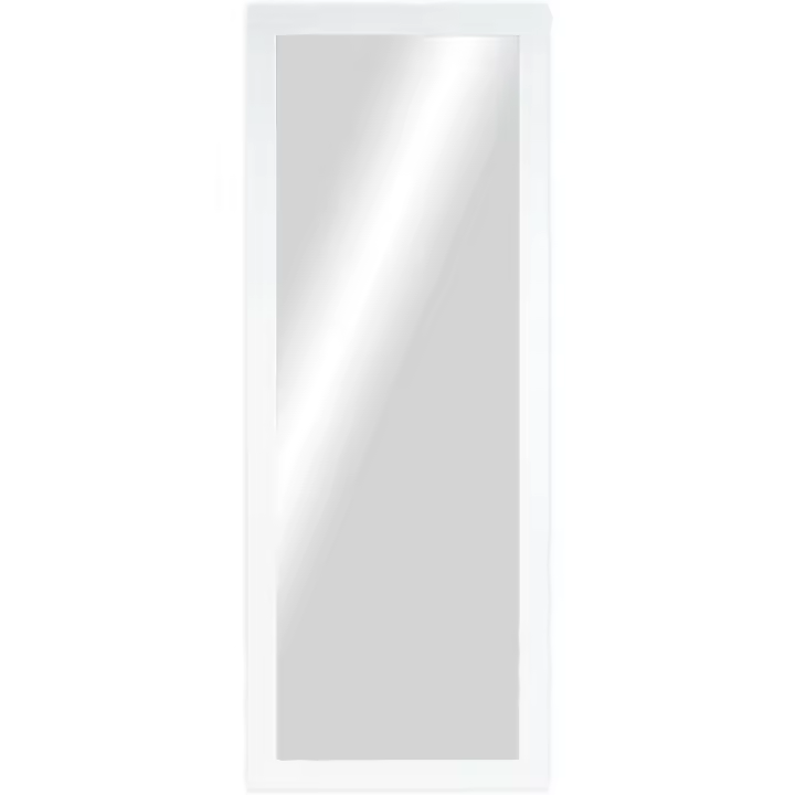 Espejo Pared Cuerpo Entero 35x140cm-Marco Exterior 42x147cm MOD-128 Blanco-Liso - 1