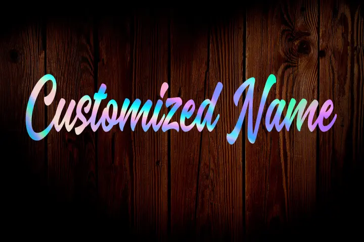 Pegatina personalizada con nombre, pegatina impermeable, dorada, holograma, plateada, calcomanía recortada, nombre para motocicleta - 1