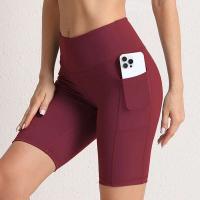 Pantalones de Yoga sin Costuras CHRLEISURE Shorts de Ciclismo Elásticos con 3 Bolsillos para Mujeres Leggings de Color Sólido - details 6