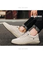 Zapatillas de deporte de cuero para hombre, zapatos informales para caminar al aire libre, fondo suave para las cuatro estaciones - details 8