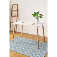 Sillas de comedor nórdicas con respaldo ergonómico, material PU y patas de 2,8 cm de ancho |   Sillas de Cocina con Madera de Haya Maciza (2 Sillas Grises) - details 10