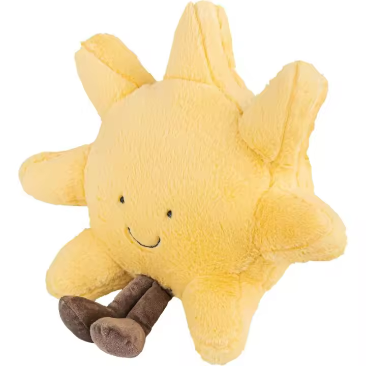 Peluche de sol y luna, almohada de sol llena de diversión sonriente, almohada de animal de luna y sol de 12 pulgadas, juguete de peluche suave para regalo de cumpleaños para niños (2 piezas) - 1