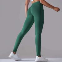 Pantalones de yoga sin costuras para mujer, monos deportivos de cintura alta para gimnasio cruzado, monos de entrenamiento para correr - details 18