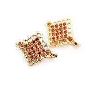10 Uds. De latón y circonita de Color dorado de 18K, 3 agujeros, pulseras con conexión de flores, collares, cuentas espaciadoras, fabricación de joyas Diy de alta calidad - details 20