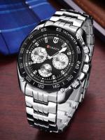 Reloj de Cuarzo CURREN 8077 Resistente al Agua Empresarial Casual con Correa de Acero Inoxidable - details 7