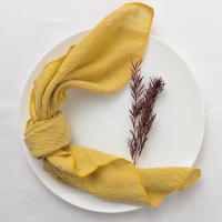 Paquete de 10 Servilletas de Gaza de Sápalo Verde Puro Algodón Ideal para Decoración de Boda, Uso Diario, Toalla de Té - details 11