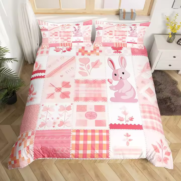 Conjunto de Ropa de Cama Suave de Poliéster 3PCS Cubiertas de Edredón de Tema Lindo para Niños, Adultos Tamaño Twin, Full, King Decoración de Cama Ideal - 1