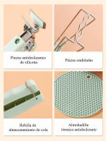 Juegos de Bandejas Antideslizantes de Cocina Estantes de Silicona Multicolor con Ventanas Antipander para Verduras al Vapor - details 8