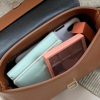 Bolso de Hombro Clásico para Mujer Cuero Falsito, Color Sólido, Cierre con Hebilla, Forro de Poliéster, Bolso Mano Vintage para Underarm No se Lavaba - details 5
