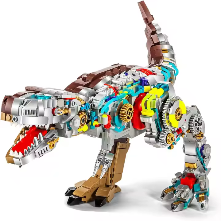 Juego de juguetes de bloques de construcción Cyborg Tyrannosaurus rex, juego de bloques de construcción Tyrannosaurus Rex de 1388 piezas, juguetes de construcción de dinosaurios para niños y niñas. - 1