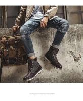 Producto de diseño Botas de estilo británico, cuero de PU de moda con zapatos de felpa, botas de nieve para hombre - details 12