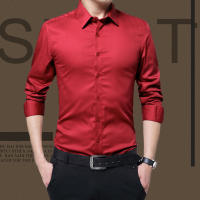 Camisa delgada de solapa de manga larga para hombre, transpirable, cómoda blusa de moda, regalo para hombre, amante del padre - details 7