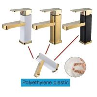Grifo de lavabo de baño de acero inoxidable, mango único, oro frío y caliente, Mi hogar, inodoro moderno, accesorios de grifo simples - details 5