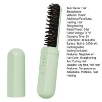 Cepillo de Alisanamiento de Cabello sin Cable Calentamiento Rápido, Recargable USB, Estilo de Rizos - details 1