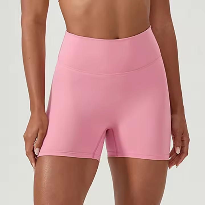 Pantalones cortos deportivos de Yoga, pantalones cortos de cintura alta para realzar la cadera, Fitness, correr, pantalones cortos de 3 puntos, medias de gimnasio de secado rápido - 1