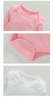 Conjunto De 3 Piezas Rompers Suaves Para Bebés De Primavera Algodón Camiseta De Manos Largas Unisex Para Niñas Y Niños Recién Nacidos De 3 a 24 Meses - details 7