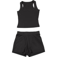 BUNO-chándales informales para Mujer, conjunto de 2 piezas, chalecos cortos elásticos con cuello en U y pantalones cortos acanalados, ropa deportiva concisa para gimnasio - details 64