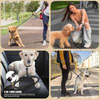 Correa de alta resistencia, correa táctica para perros que absorbe los golpes de 4 a 6 pies con 2 asas acolchadas, Clip de Metal fácil avanzado, reflectante No - details 7