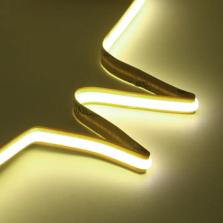 Tira de luces LED COB de 12V y 24V CC, cinta Flexible de alta densidad para decoración de habitación, retroiluminación, 3000-6000K, lineal regulable - 1