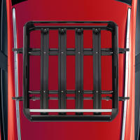 Portaequipajes universal de aluminio, portaequipajes para coches, carga hasta 68 kg, color negro, 127 x 97 cm - details 0