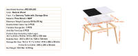 SucceBuy Mesa sensorial para niños pequeños, contenedores de almacenamiento, tablero de actividades de doble cara, mesa de arena y agua para juegos en interiores y exteriores, mesa sensorial de madera para niños para dibujar, estudiar, comer, natural - details 5