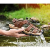 Sandalias De Cuero Genuino Para Hombre Zapatos De Verano Resistentes Al Agua Para Exterior Sandalias De Cuero Para Hombre - details 0