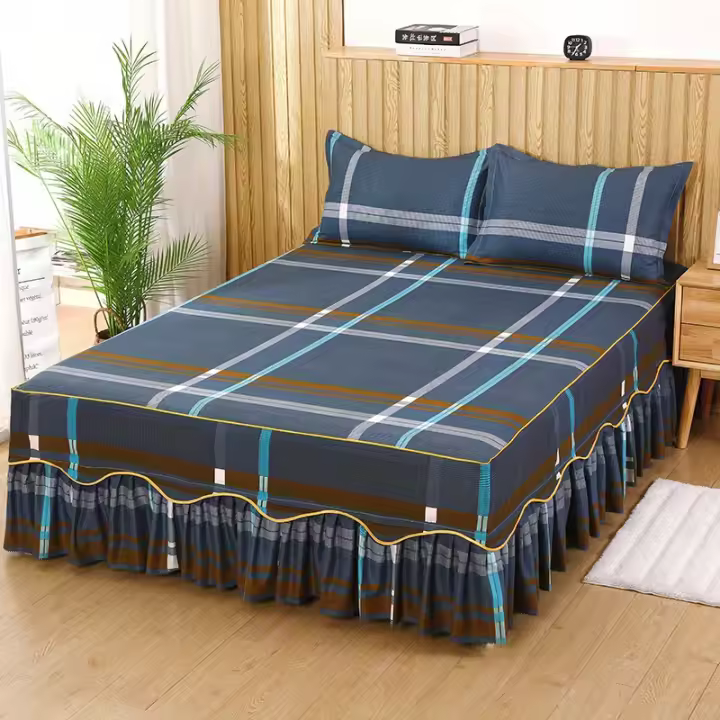 Juego De Falda De Cama De Macramé De 3 Piezas, Juego De Cama Antideslizante Universal, Impreso Para Todas Las - 1