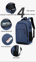 Mochila Impermeable para Hombre Bolsa de Hombro Ultra Ligera para Hombres Bolsa de Libros para Hombres Estilo Moderno Mochila para Portátil de 15.6
