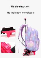 Mochila de Nylon Impermeable con Ruedas Patrón de Estampado 3 Piezas de Estuche y Carretilla - details 7