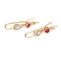 Latón color oro de 18 quilates, compatible con cuentas de medio agujero con ganchos de medio pasador para pendientes, joyería de alta calidad, accesorios para manualidades. - details 10
