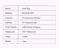 Control remoto inalámbrico para masturbación, vibración colorida en el patio trasero, diversión compartida entre hombres y mujeres, anal luminoso - details 7