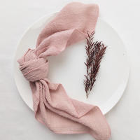 Paquete de 10 Servilletas de Gaza de Sápalo Verde Puro Algodón Ideal para Decoración de Boda, Uso Diario, Toalla de Té - details 5