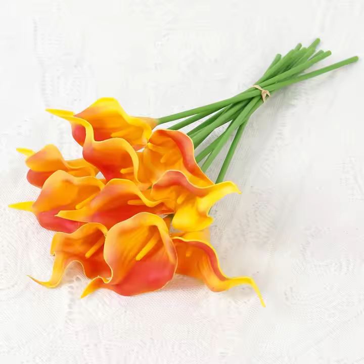 Ramo de Jazmín Blanco de Tacto Real 5 Piezas de Flores Artificiales para Boda, Despedida de Soltera, Decoración de Hogar - 1