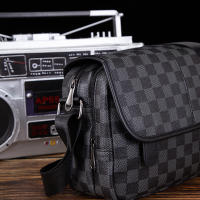 Bolso casual para hombre, almacenamiento multifuncional, bolso de hombro para hombre a cuadros informal a la moda, nuevo bolso de mensajero de gran capacidad - details 9